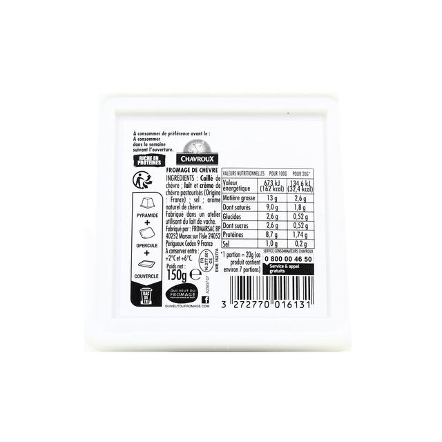 3272770016131 - Chavroux - Fromage de chèvre