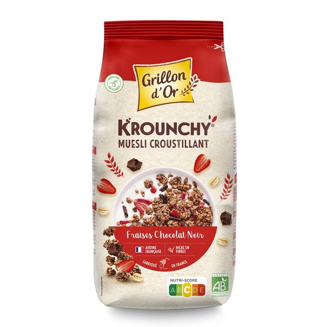 3421557920332 - Grillon Or - Céréales Krounchy Fraise Chocolat noir BIO
