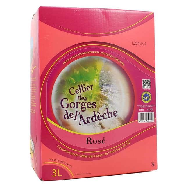 3760181040932 - Ardéche rosé IGP - Cellier des gorges de l''Ardèche 12.5°