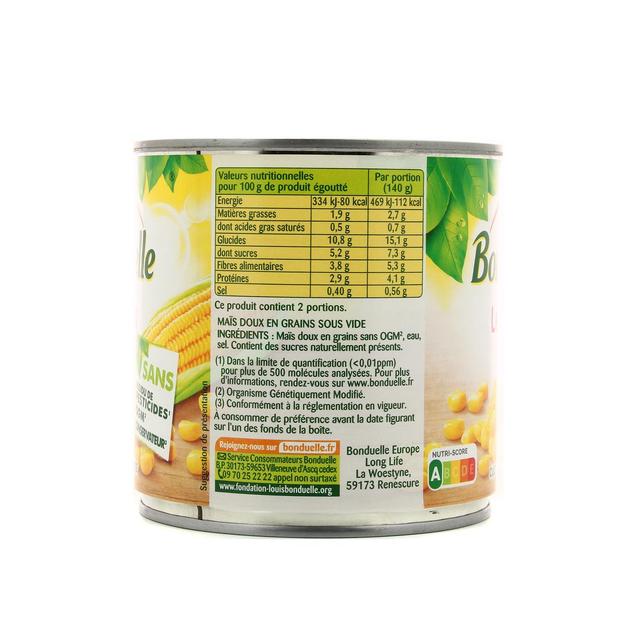 3083681101232 - Bonduelle - Maïs sans résidu de pesticides
