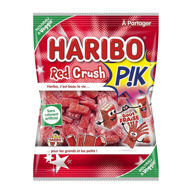 3103224011832 - Haribo - Bonbon acidulé Red Crush Pik