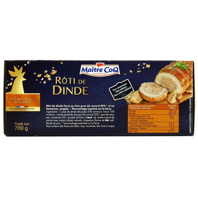 3230890003332 - Maître Coq - Rôti de dinde farci au foie gras de canard et Sauternes 4/5 personnes