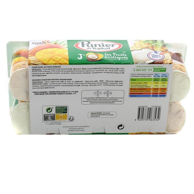 3329770063532 - Panier de Yoplait - Yaourt aux Fruits Exotiques