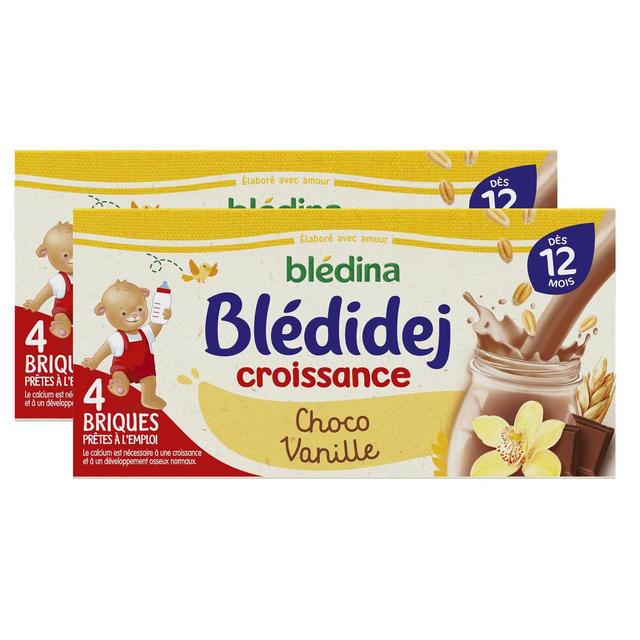 2050000394232 - Blédina - Blédi'dej - Céréales lactées Choco Vanille Brique Bébé Dès 12 mois