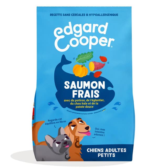 5404040804232 - Edgard Cooper - Croquettes Saumon Frais Sans Céréales pour Petit Chien Adulte