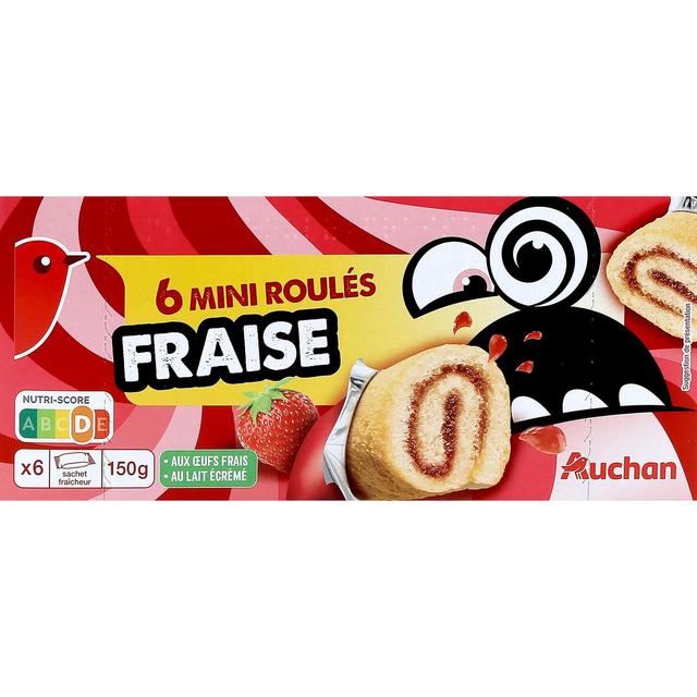 3596710424832 - Auchan - Mini roulés fraise