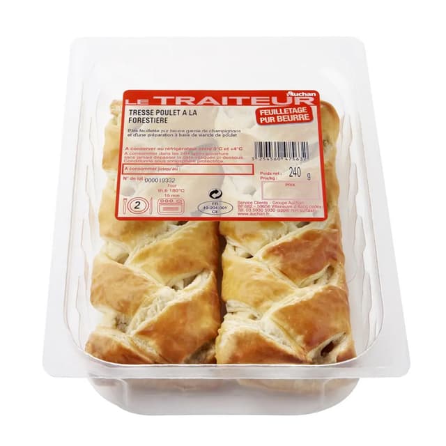 3254560475632 - Auchan Le Traiteur - Tresse forestière poulet champignons