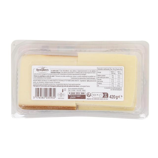3176582035932 - Richesmonts - Raclette Duo Fumé & Nature