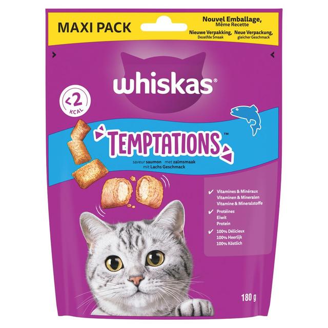 5998749146132 - Whiskas - Temptations au Saumon - Friandise Récompense pour Chat