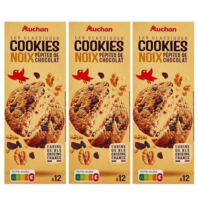 2050000407932 - Auchan - Cookies aux pépites de chocolat et aux noix