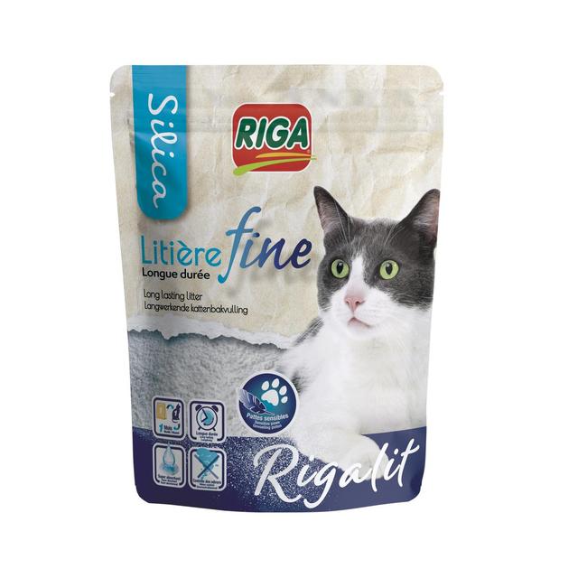 3166780048032 - Riga Rigalit - Litière Silice Agglomérante Fine pour chat 1,6kg