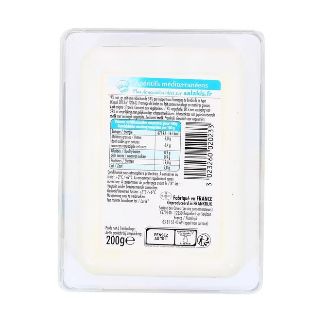 3023260020233 - Salakis - Féta légère 9%mg