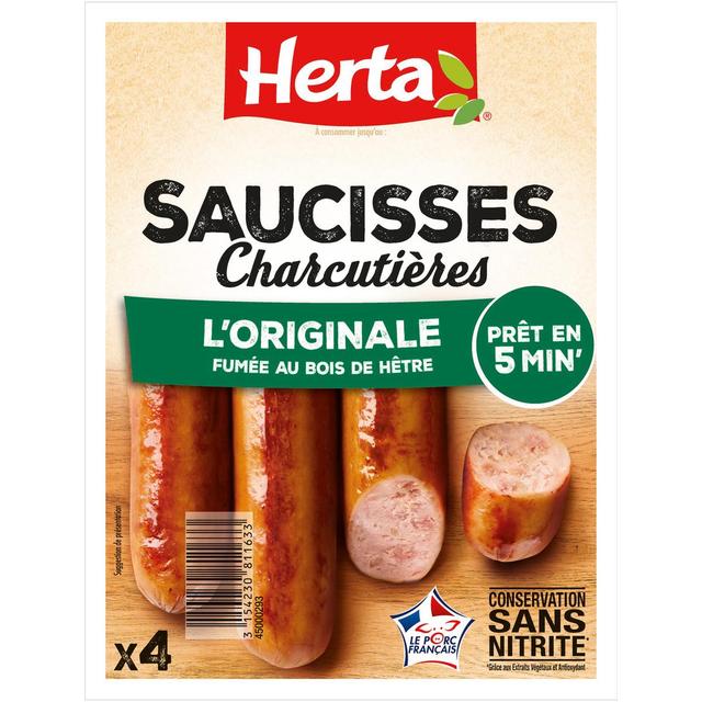 3154230811633 - Herta - Saucisses Charcutières L'originale