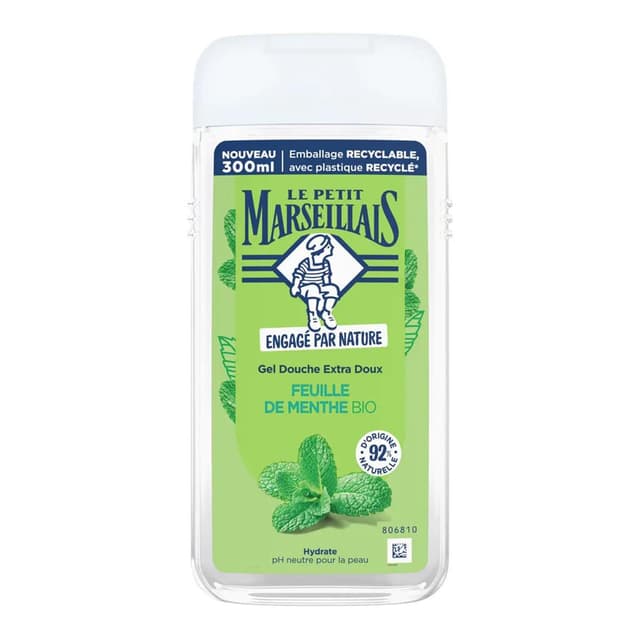 3574661853833 - Le Petit Marseillais - Gel douche extra doux feuille de menthe bio