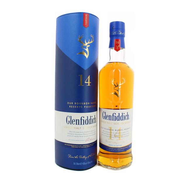 5010327324333 - Glenfiddich - Whisky Single Malt Bourbon Barrel 14 ans 43°