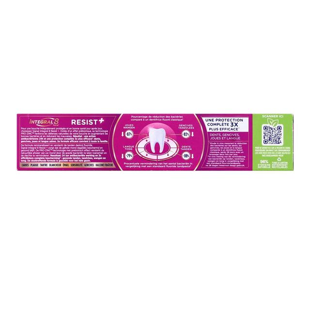 8720181419133 - Signal - Dentifrice Integral 8 Resist+ Effet Prébiotique