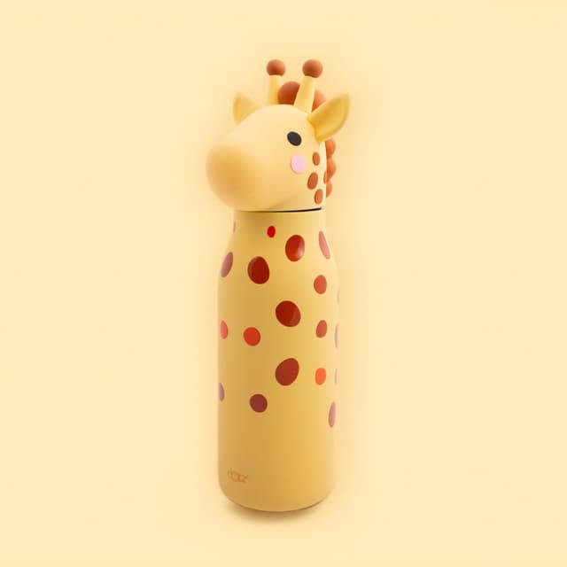 5404035729533 - Dotz - Bouteille en acier inoxydable à double paroi avec paille en silicone Pipa
