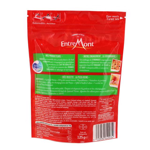 3123930640034 - Entremont - Fromage rapé spécial Pizza