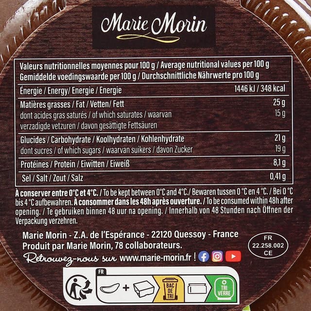3372900900634 - Marie Morin - Mousse au chocolat à l'ancienne