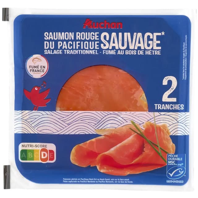3596710442034 - Auchan - Saumon Fumé Sauvage MSC