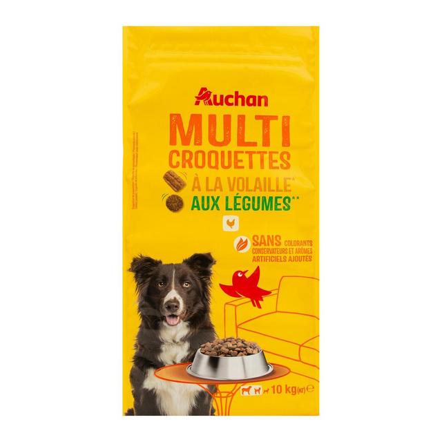 3596710523634 - Auchan - Croquettes volaille légumes pour chien moyen et grand