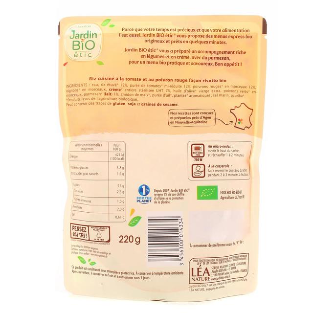 3456300014334 - Jardin Bio Etic - Risotto Tomate et Poivron Rouge Bio