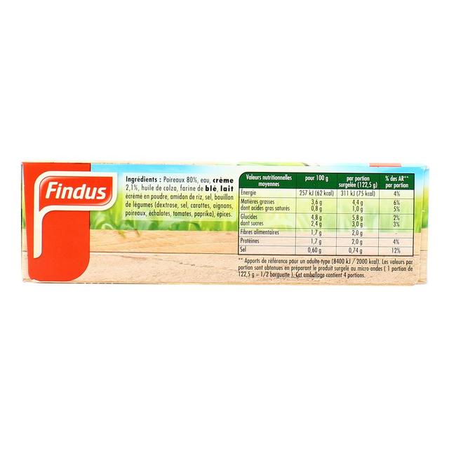 3599741006534 - Findus - Emincés de Poireaux à la crème