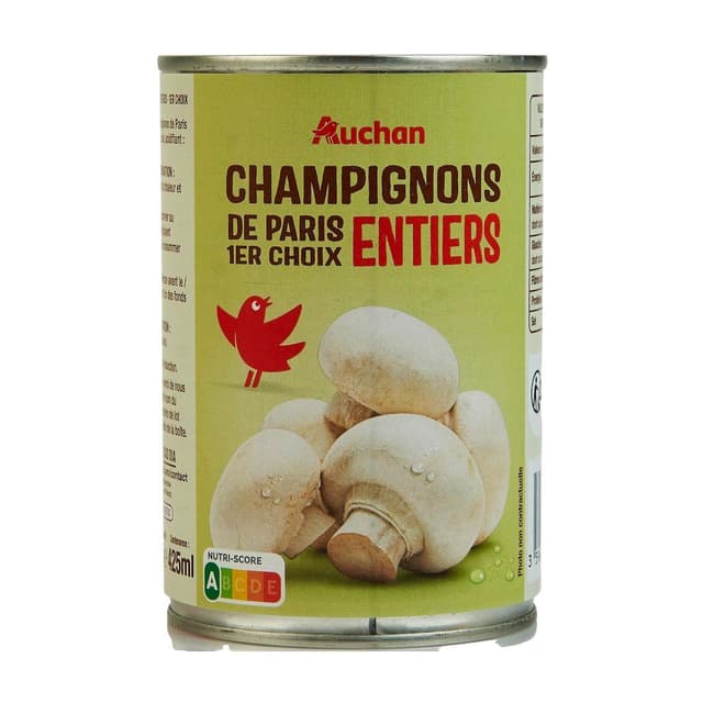 3596710328734 - Auchan - Champignons de Paris 1er choix entiers