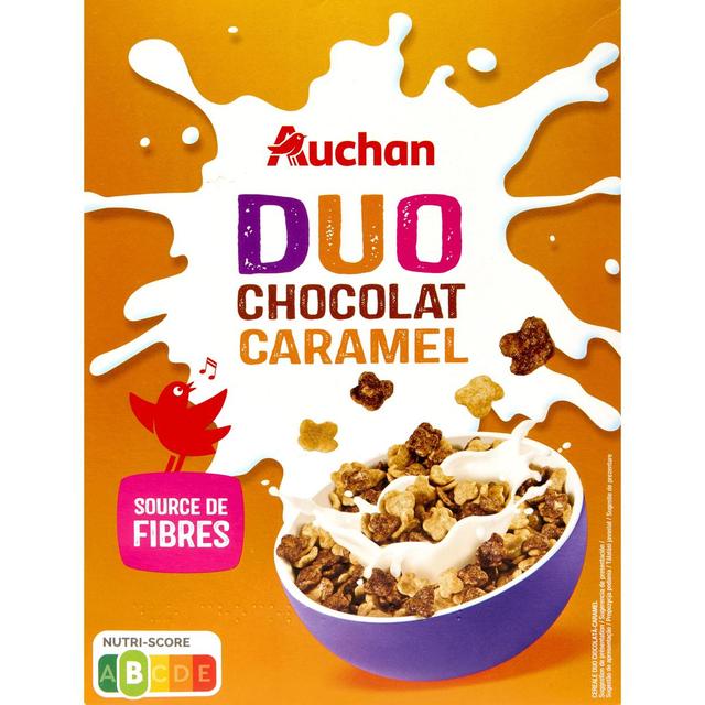 3596710520435 - Auchan - Céréales duo caramel et chocolat