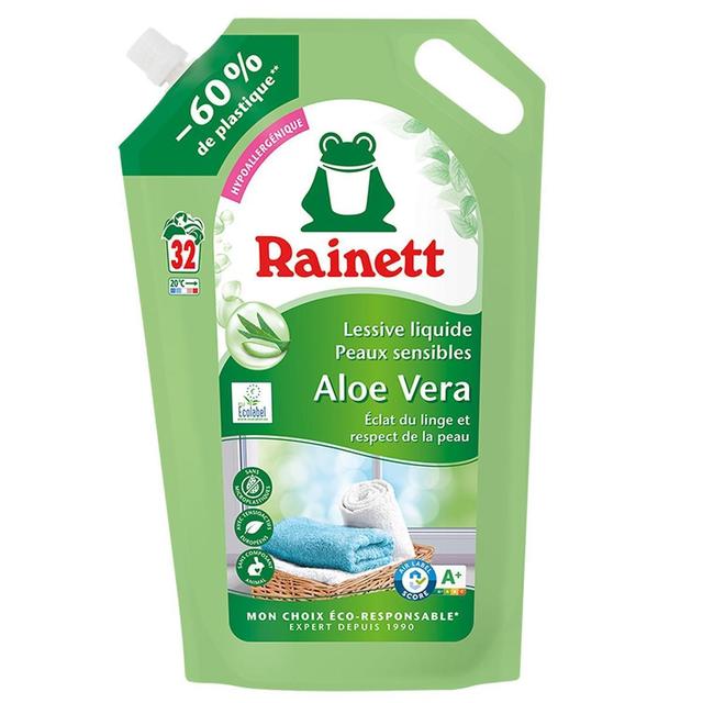 4009175962935 - Rainett - Lessive liquide Peaux sensibles Aloe Vera Eco-Recharge