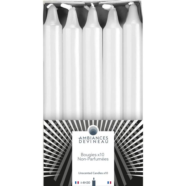 3482356723135 - Ambiances Devineau - Bougies de table blanches