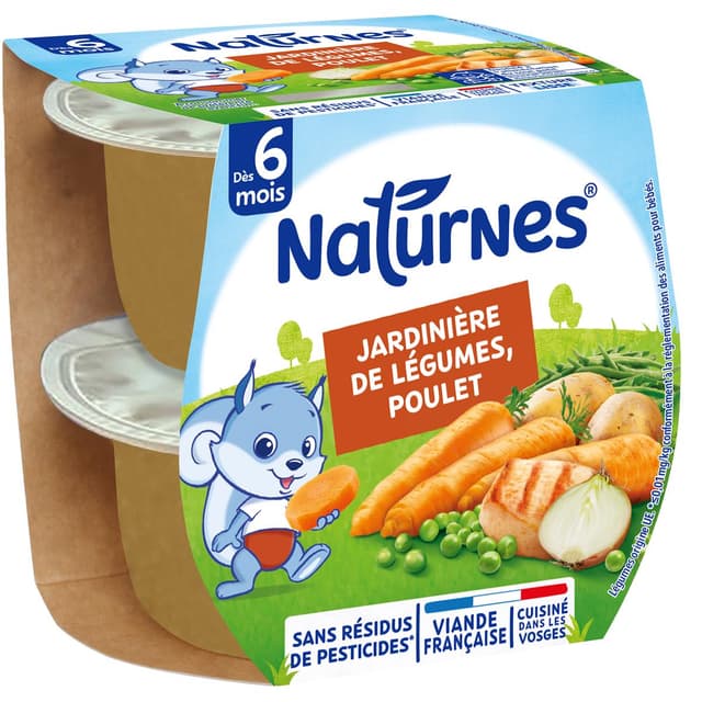 8445291096035 - Naturnes® - Jardinière dé Légumes, Poulet Bol Bébé Dès 6 mois