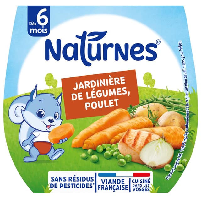 8445291096035 - Naturnes® - Jardinière dé Légumes, Poulet Bol Bébé Dès 6 mois