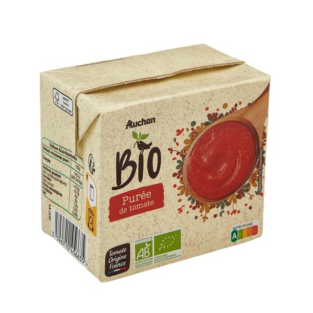 3596710456635 - Auchan BIO - Purée de tomates de Provence Bio en brique
