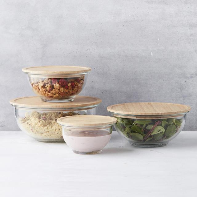 5420059856635 - Point virgule - Bol en verre avec couvercle en bambou