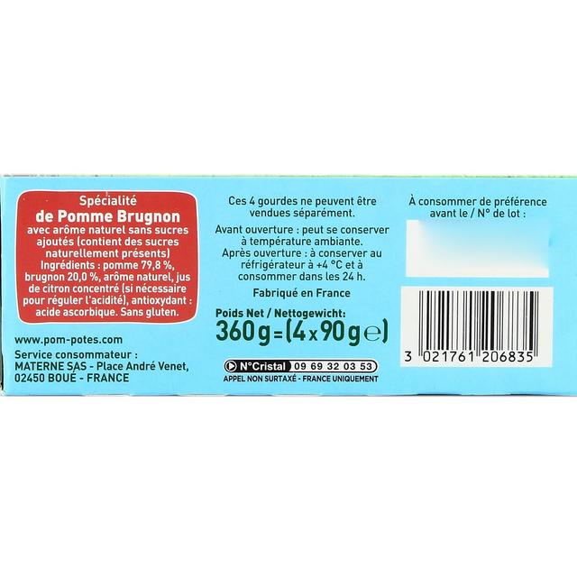 3021761206835 - Pom Potes - Pomme Brugnon sans sucres ajoutés
