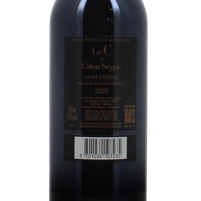 3701034107235 - Saint-Estephe AOC - C de Calon Ségur