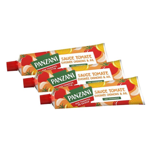 3038359000782 - Panzani - Sauce tomate cuisinée oignons et ail en tube