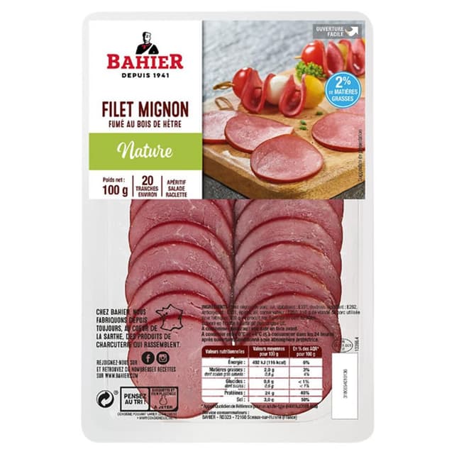 3180054010136 - Bahier - Filet Migon Fumé