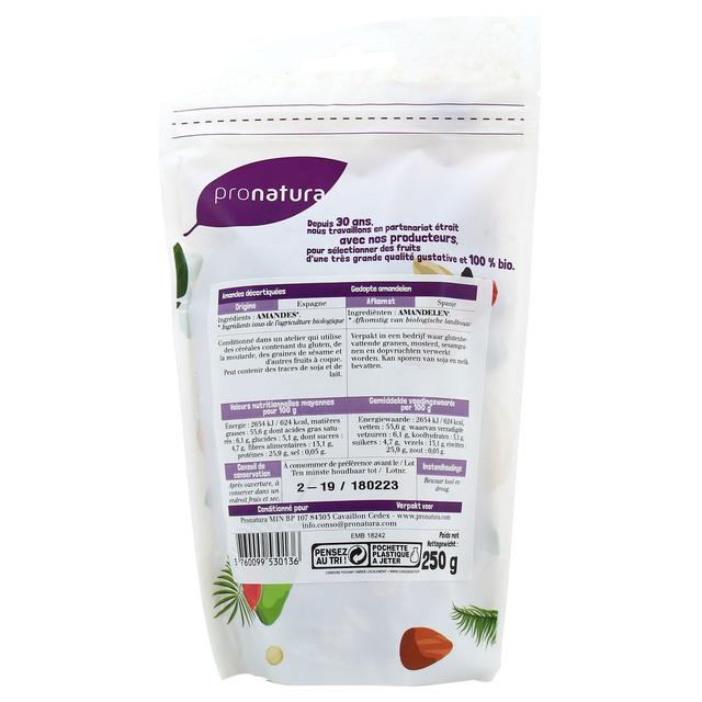 3760099530136 - Pronatura - Amandes Décortiquées d'Espagne Bio