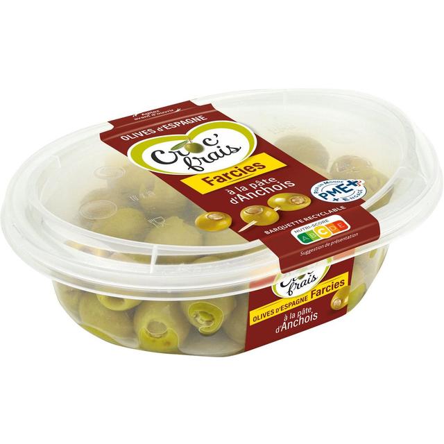 3524130000336 - Croc'Frais - Olives Vertes Farcies à la Pâte d'Anchois
