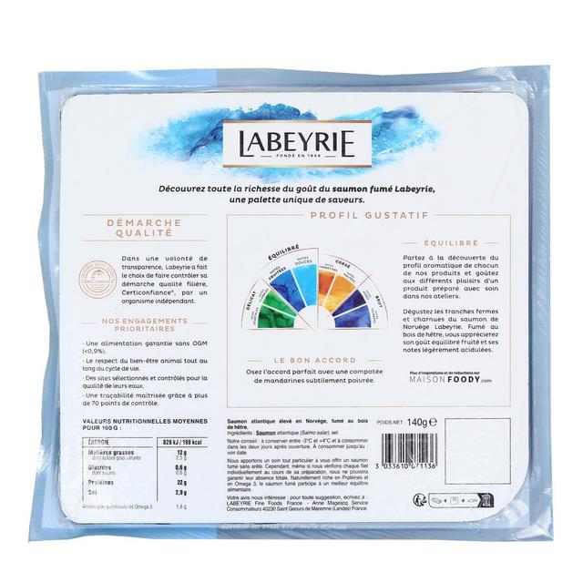 3033610071136 - Labeyrie - Saumon fumé de Norvège, 140g