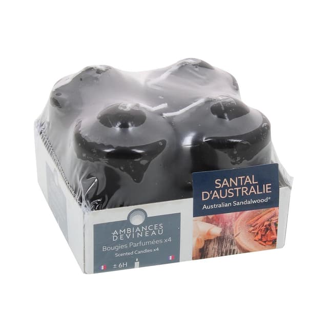 3482356614136 - Ambiances Devineau - 4 bougies parfum Santal d'Australie