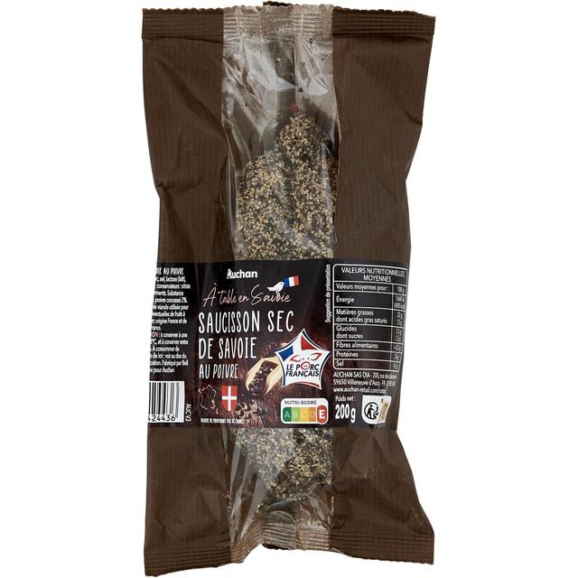 3596710424436 - Auchan Terroir - Saucisson Sec de Savoie au Poivre