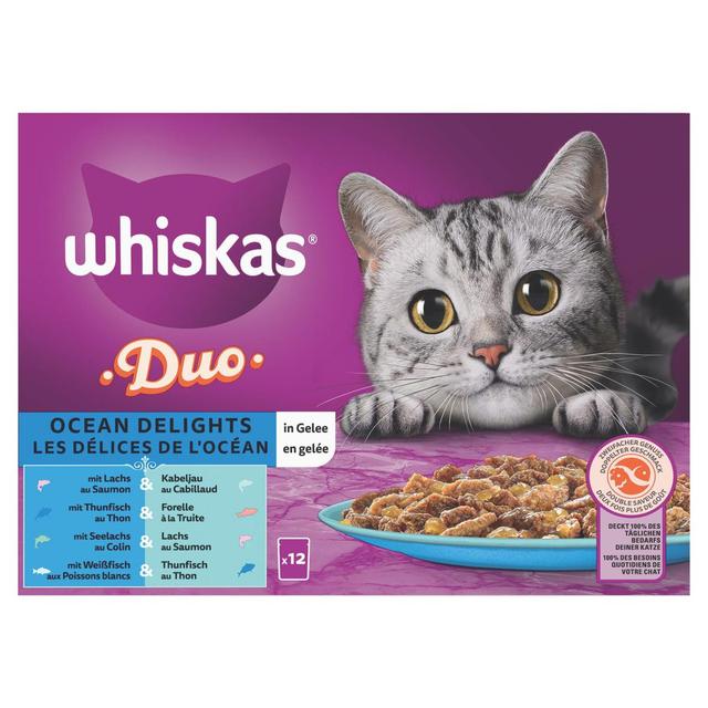 4008429156236 - Whiskas - Sachets en gelée Duo Délices de l'Ocean - 4 recettes pour chat adulte