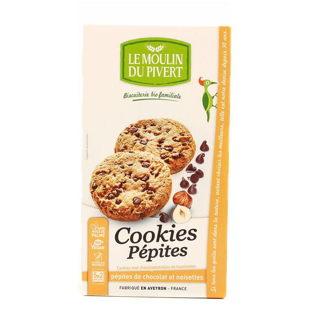 3268350120237 - Le Moulin du Pivert - Cookies bio Pépites de chocolat et Noisettes