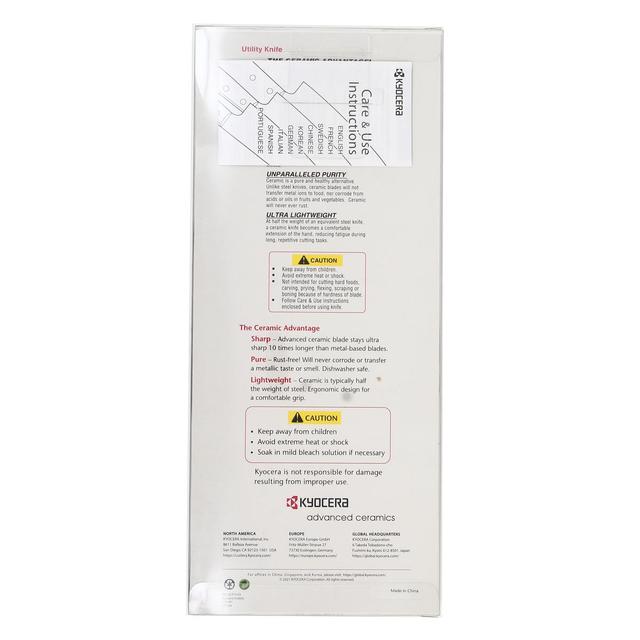 4960664670437 - Kyocera - Couteau d'offices et éplucheur céramiques