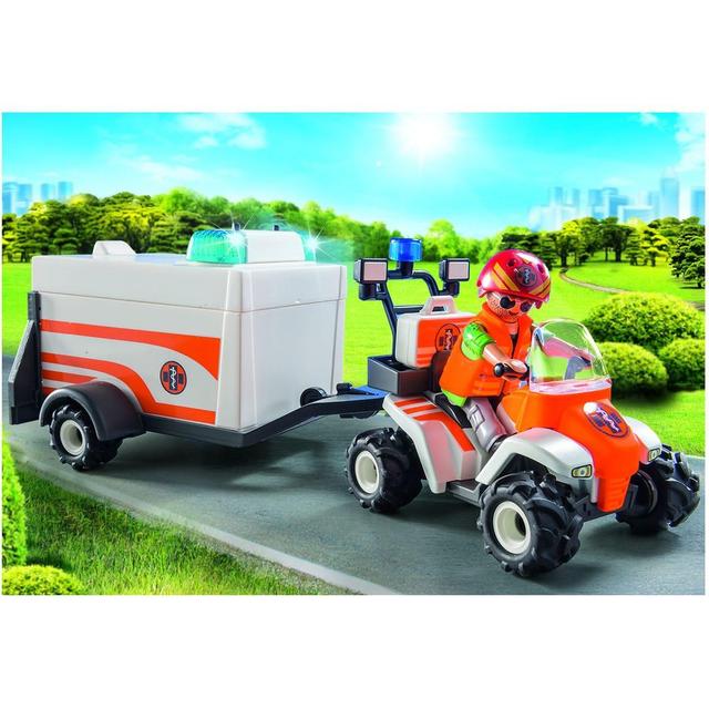 4008789700537 - PLAYMOBIL® City Life - Quad et remorque de secours