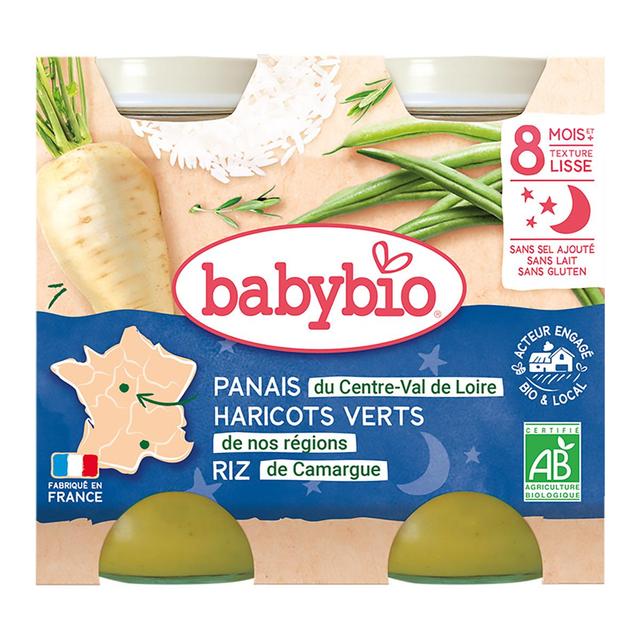 3288131510637 - Babybio - Panais, Haricots Verts, Riz de Camargue Bio Pot Bébé Dès 8 mois