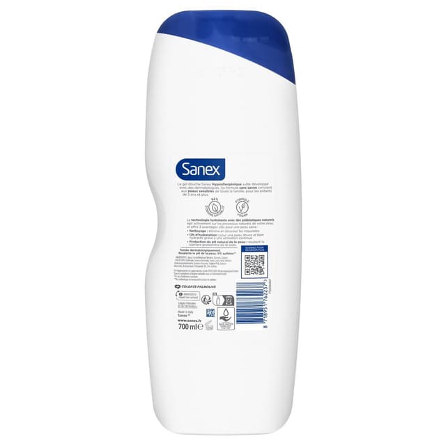 8718951762237 - Sanex - Gel douche Peaux Sensibles Hypoallergénique